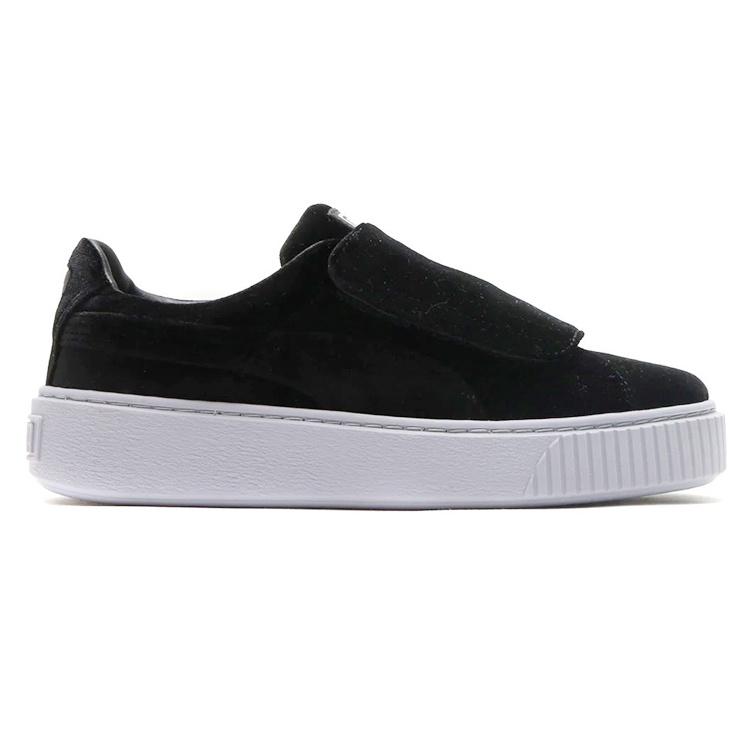 (WMNS) PUMA Basket Platform Strap 'Black And White' Women's 364068-01