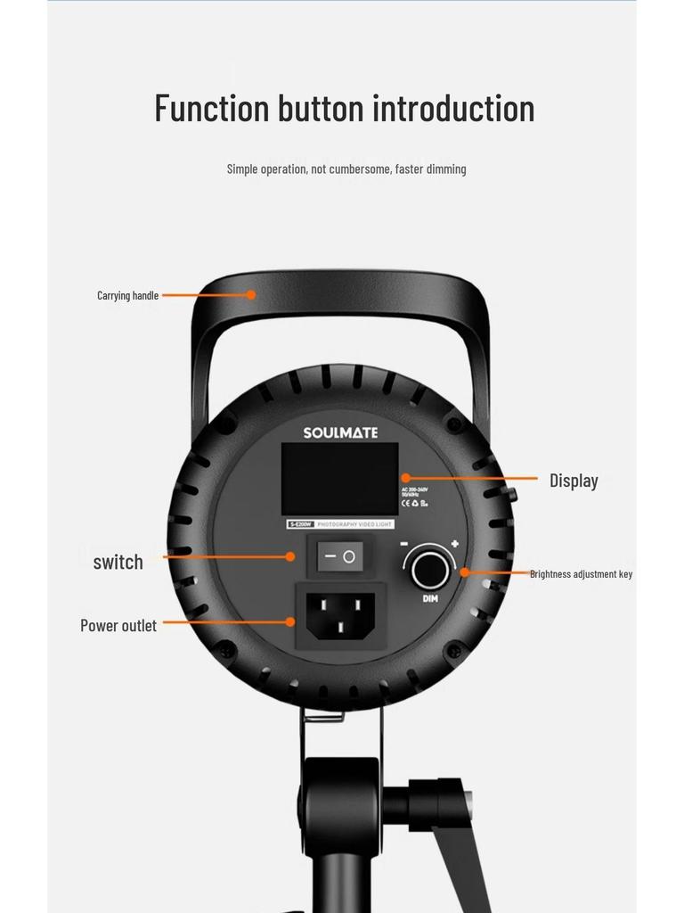 8SOULMATE E260W Remote Control Fill Light for Photography and Live Broadcasts