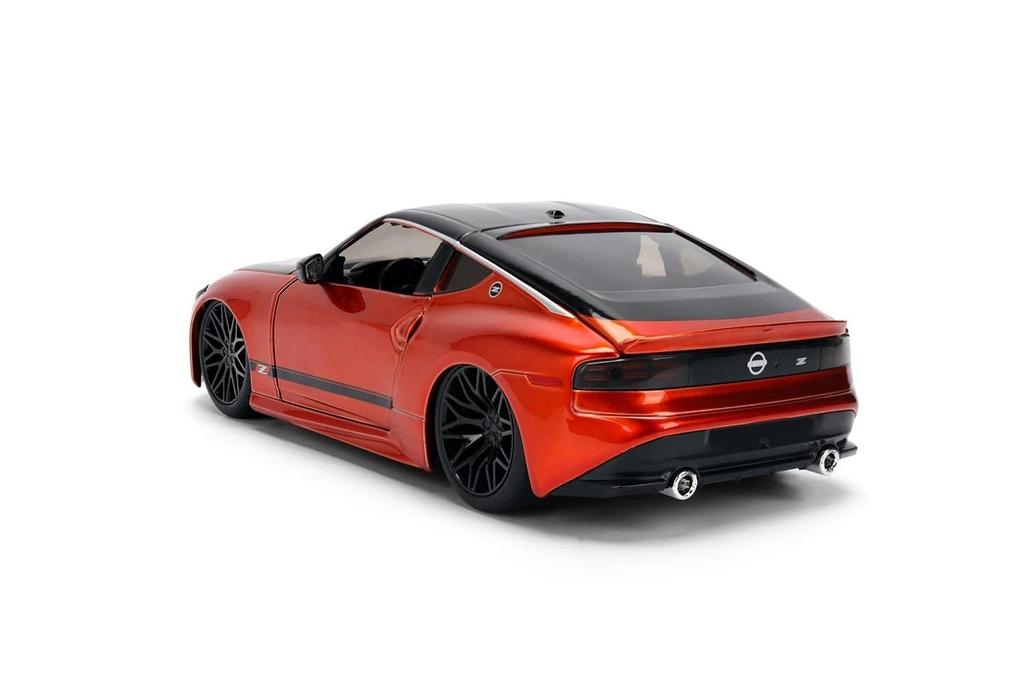 JADA TOYS Nissan Fairlady Z 2023 Hood JDM Tuners Diecast Miniature Car 1/24 Orange/Carbon [Used]