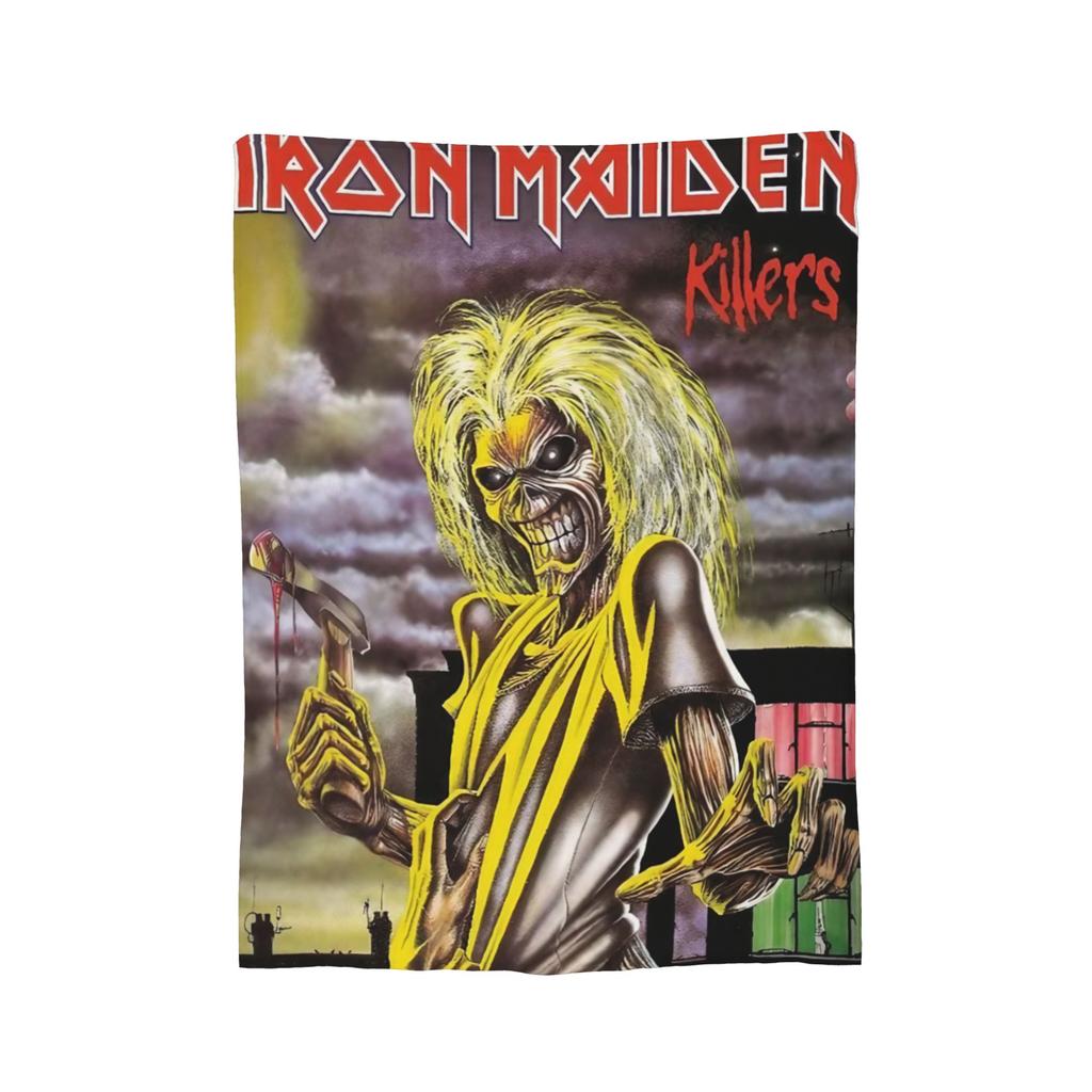 The Son Skeleton 7th Horn I-Iron M-Maidens Blankets Heavy Metal Wool Throw Blankets Summer Air Conditioning Portable Bedspread