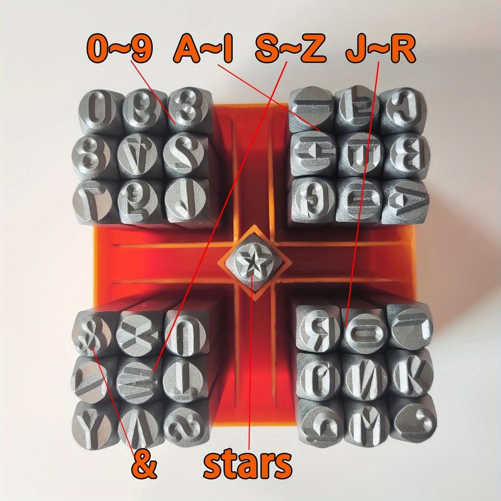 37pcs Number & Letter Stamp Set,Perfect for Imprinting Metal Stamping kit, Professional High Hardness CR-V Steel