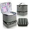 Double-Layer High-Capacity Portable Makeup & Nail Polish Storage Bag