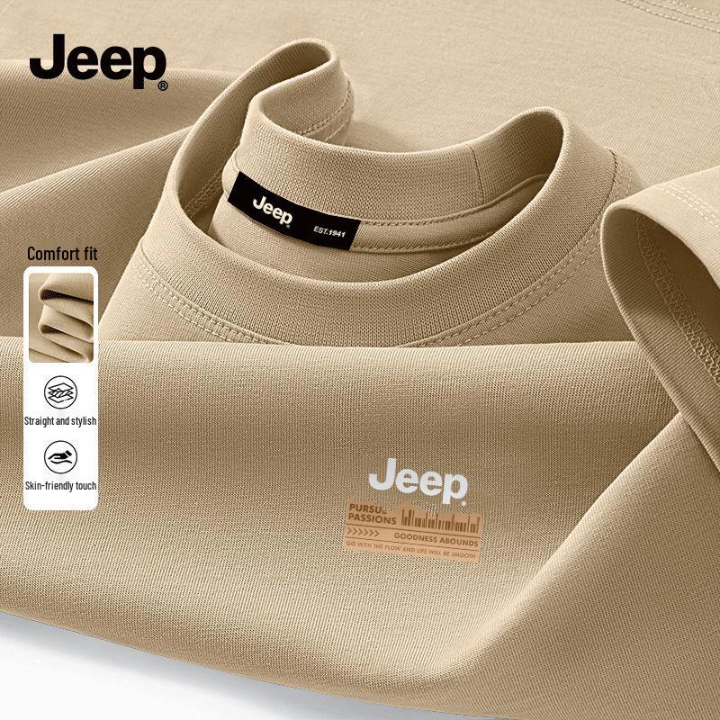 Jeep Heren T-shirt met korte mouwen van puur katoen XL