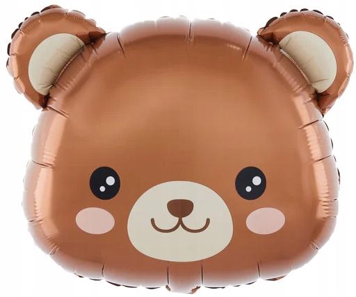 Balon Foliowy Miś Misio Głowa Zwierzęta Party 60Cm