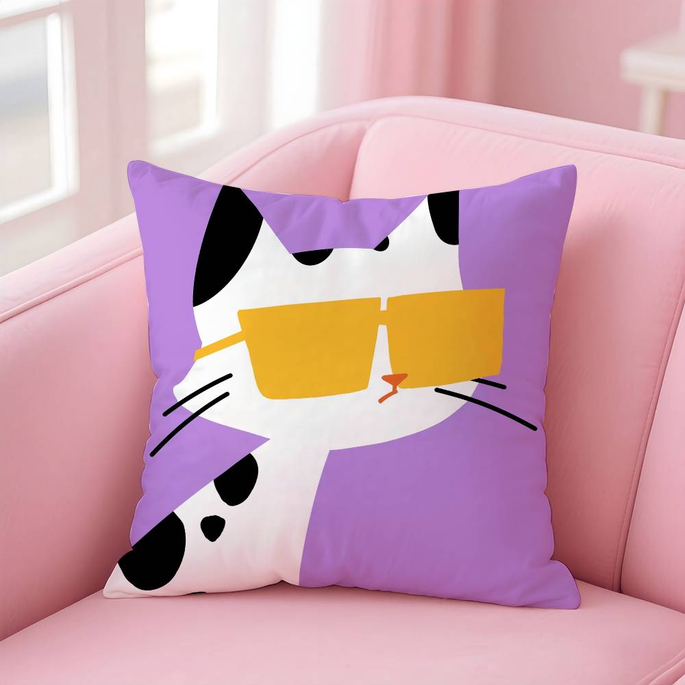 Cartoon Animal Pillow Case Pattern Printing Pillowcase Living Room Sofa Cushion Cover Bedroom Room Decor