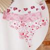 TERMEZY Damen Sexy Nahtloser Tanga Niedrige Taille Herzmuster Höschen Yoga Atmungsaktive Körpernahe Slips