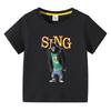 Kinderkleidung Kurzarm-T-Shirts Sing Film Grafik Kinder Sommer Freizeit Niedliches T-Shirt