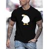 European Size Men'S Summer Casual Short-Sleeve T-Shirt with a Crooked-Neck Duck Design