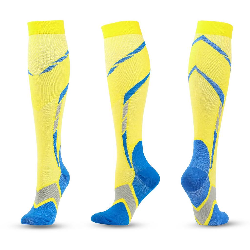 Unisex Multicolor Outdoor Compression Socks for Running – Long Tube Design