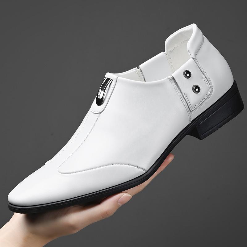 Fashion Pointed-toe Retro British Men's Business Dress Shoes Fashion Casual Spring Autumn Leather Shoes Man Korean New Designer Loafers