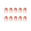24 Pieces Wear Nail Piece Crimson Gradual Change Nail Sticker Removable Nail Piece Nail Patch Wear Nail Short Nail Piece