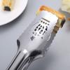 Non-slip Stainless Steel Kitchen Food Clip Crown Hollow Tongs Barbecue Steak Bread Clips Cooking Utensils