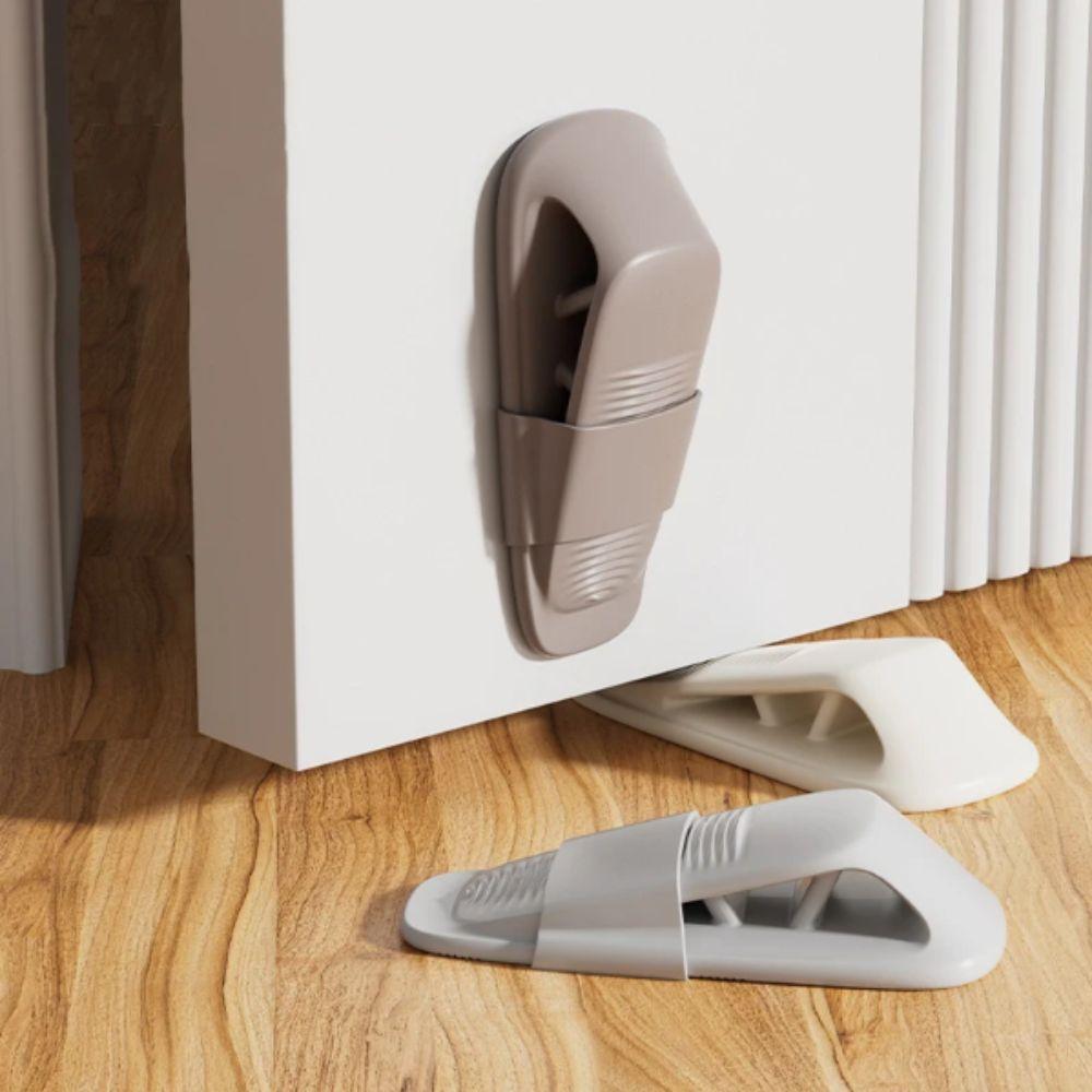 Silicone Material Silicone Door Stop No Drilling Required Windproof Fixed Door Wedge Retractable Design Safety Accessories