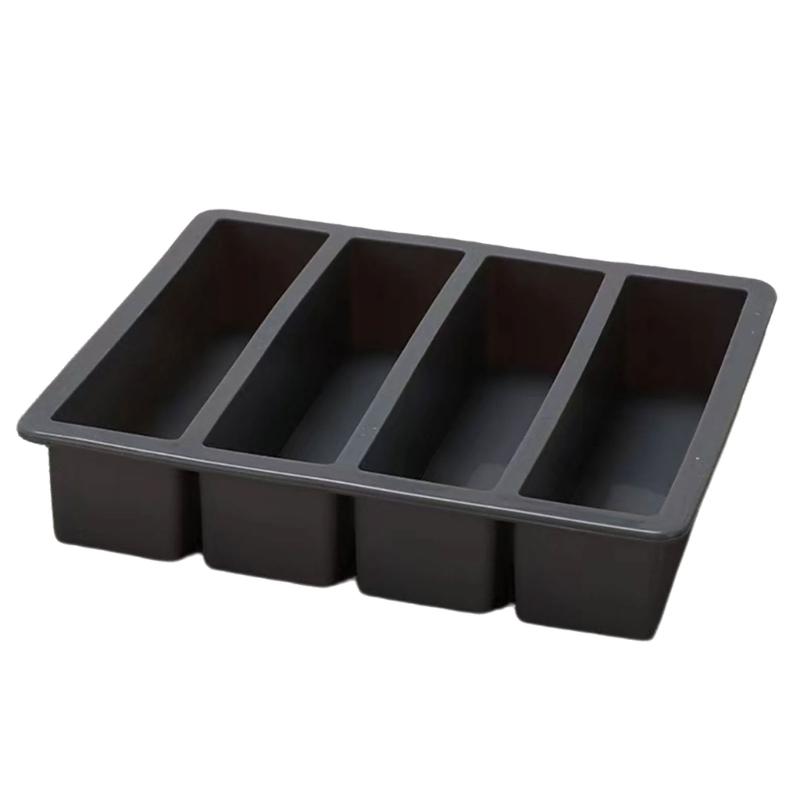 

4 Strips Silicone Ice Cubes Molds Safe Effective Tray Ice Cubes Tray For Chocolate Baking And Bar Style Drink темно-сірий