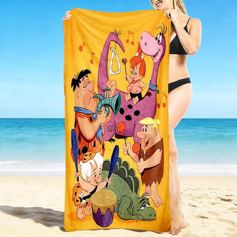 1Pc Flintstones Band Performance Beach Towel, Quick Dry, Multi-Use for Beach Pool Gym Yoga Home Travel, Christmas, Halloween, Xmas Gift M92928