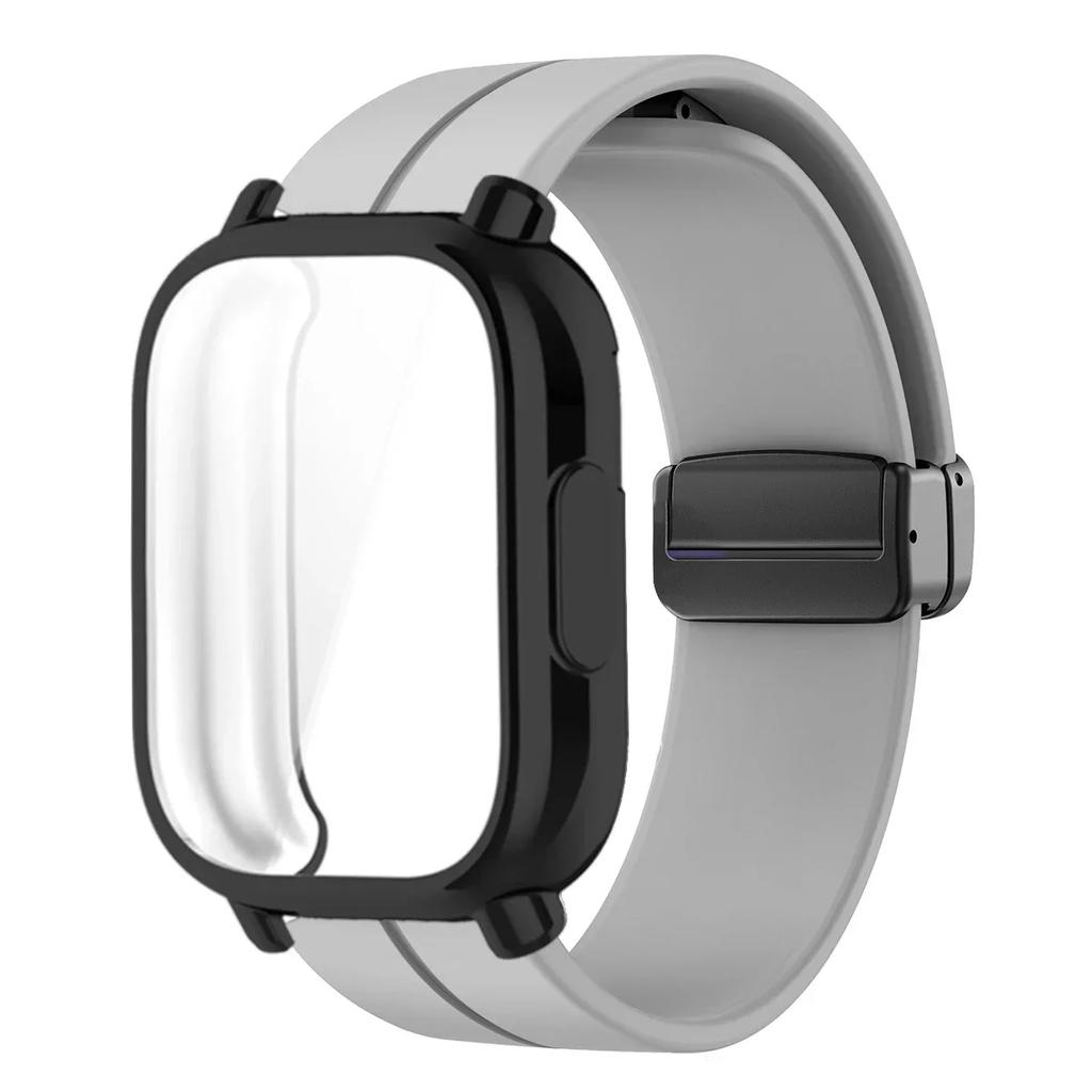Magnetisches Silikonarmband + Hülle für Xiaomi Redmi Watch 5 Active Lite Smartwatch Armband und Hülle für Redmi Watch 5 Active Lite