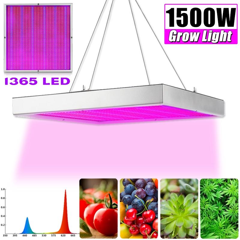 1500W Growing Lamps LED Grow Light 1365 LEDS Full Spectrum for Greenhouse Indoor Hydroponic Plant Seedling Flower Yield