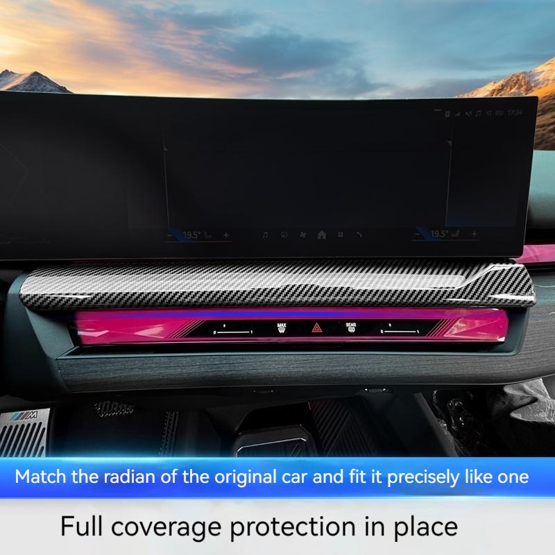 BMW 5er G60 2025ABS Carbonfaser-Mittelkonsole Navigationsbildschirm untere Blende Dekoraufkleber Autozubehör