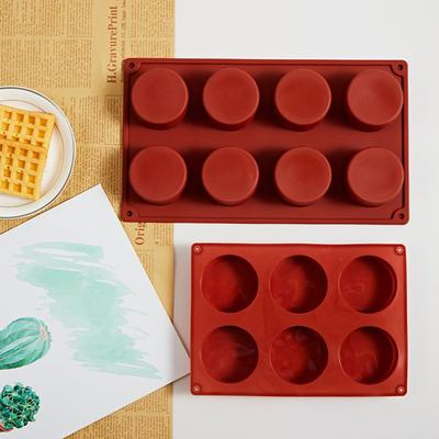 Molde de silicona para Tartas, moldes redondos para pudín y postre de Chocolate, bandeja para hornear Flexible y fácil de limpiar para tartas, gofres de huevo y magdalenas