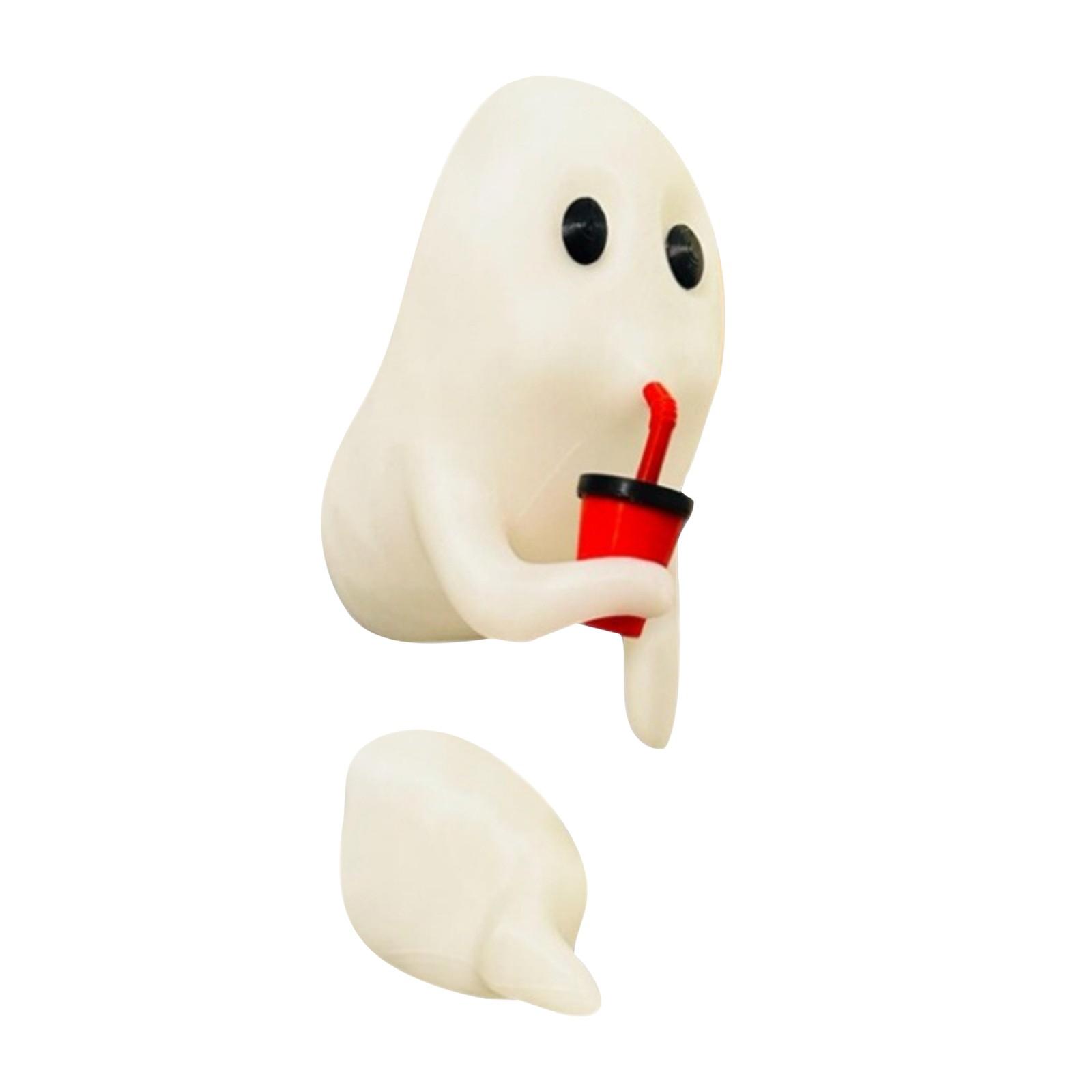 

Ghosts Fridge Magnet Coffee And Donuts Halloween Decoration One Size