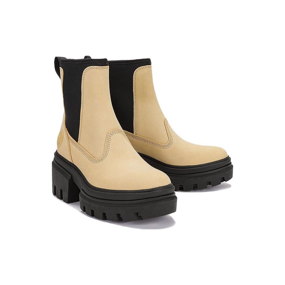 Timberland Comfortable Round Toe High Top Chelsea Boots Women Boots Light-Yellow A61QM