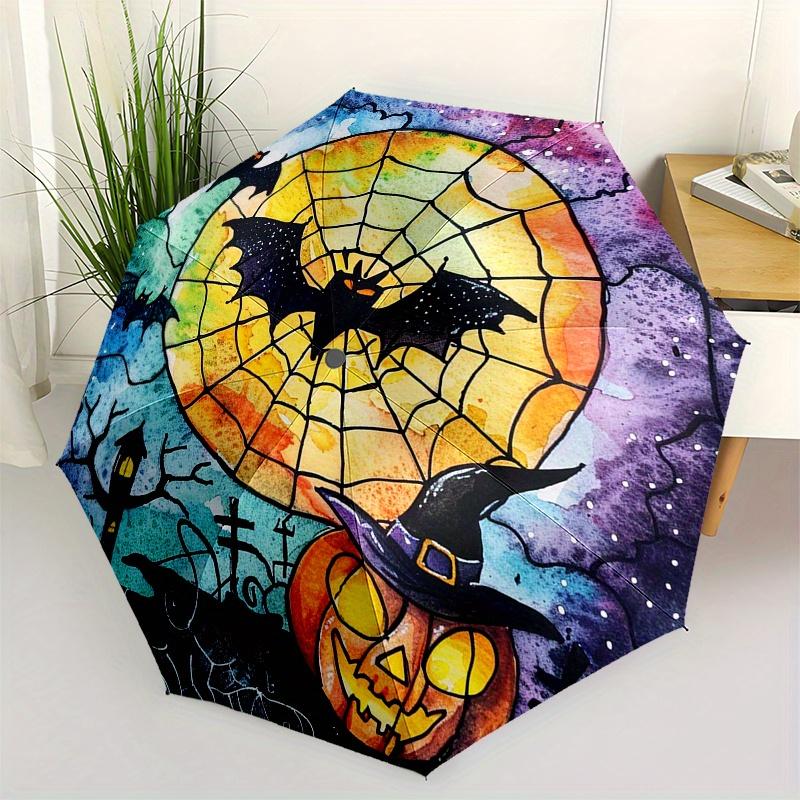 Spider Web Bat Pumpkin Witch Hat Stained Glass Coaster Set of 4 Umbrella Day Gift Y215