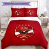 3pcs Al Ahly FC Design Cover Set - HD Printed Bedding with 1 Cover and 2 Pillowcases - Perfect for Home and Dorm Decor