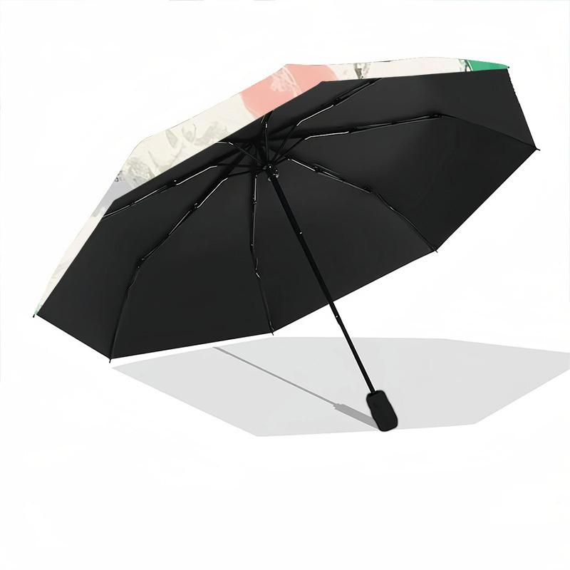 1pc Puppy Pet Automatic Folding Umbrella - Compact 8-Rib Design, Durable Plastic & Iron, Lightweight for Outdoor Daily Use140