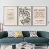 Abstract PICASSO Poster Mid Century Botanical Canvas Painting Neutral Art Print Modern Wall Picture For Living Room Home Decor