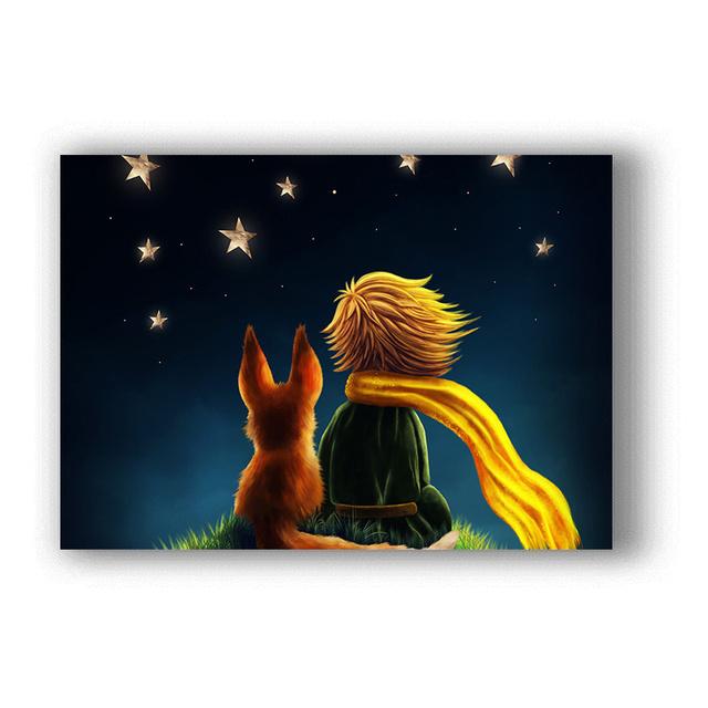 

Маленький принц постеры на скандинавскую тему и принты, настенная живопись на холсте, картины в современном стиле, эстетический декор комнаты из фильма, афиша 21cm×30cm NoFrame