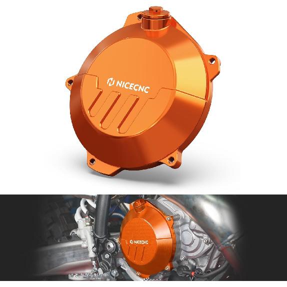 

NICECNC Black Dirt Bike Reinforced Clutch Cover Compatible with KTM 250 300 XC SX 2023-2024 250 300 EXC XCW 2024 450 SMR 250 350 450 SXF XCF помаранчевий