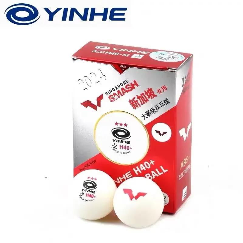 Palline da Ping Pong Yinhe WTT Originali 2024 Grand Slam di Singapore Palline da Tennis Tavolo Cucitura H40+ ABS Nuovi Materiali