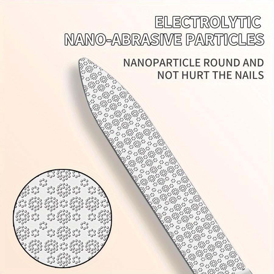 Stainless Steel Double-Sided Nail File with Storage Thickened and Hardened Both Sides Suitable for Manicure and Foot Care