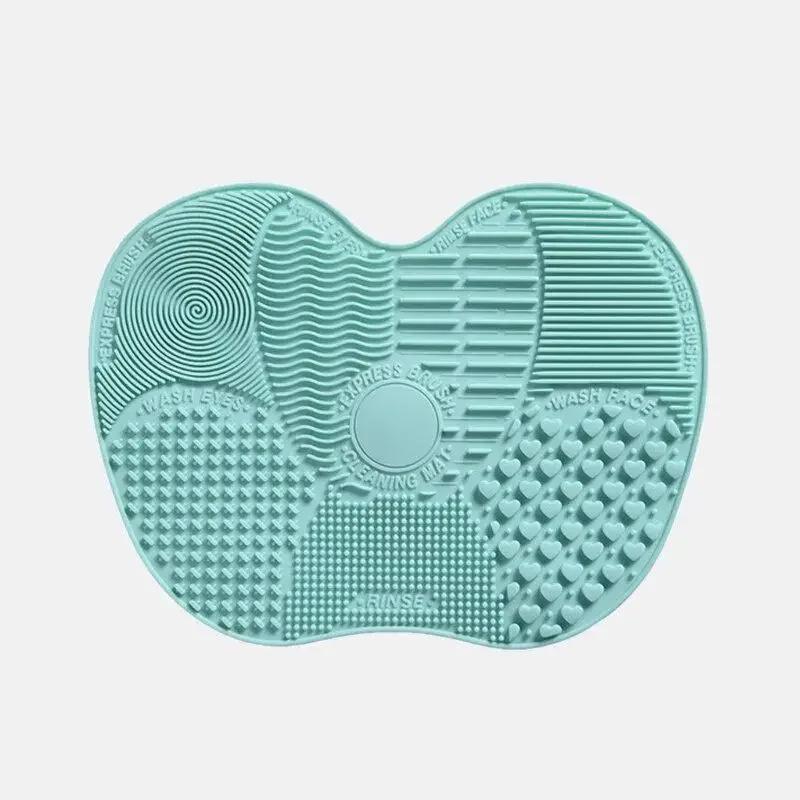 Almofada de Limpeza para Pincéis de Maquiagem de Silicone Multicor em Formato de Maçã com Ventosa Almofada de Limpeza para Pincéis de Beleza Ferramenta de Beleza Almofadas de Limpeza