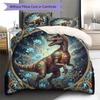 DiamondDarkCreatures Pattern Bedding Quilt Set Quilt Cover Pillowcase Home Decoration Birthday Gift (1 * duvet cover + 2 * pillowcase, without core)