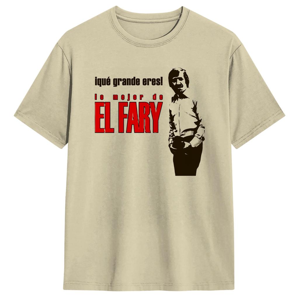 El Fary Spanish Retro () T Shirt Summer Trendy Cool TShirts Cotton O Neck Oversize Top Tees Short Sleeve Vintage Tshirt