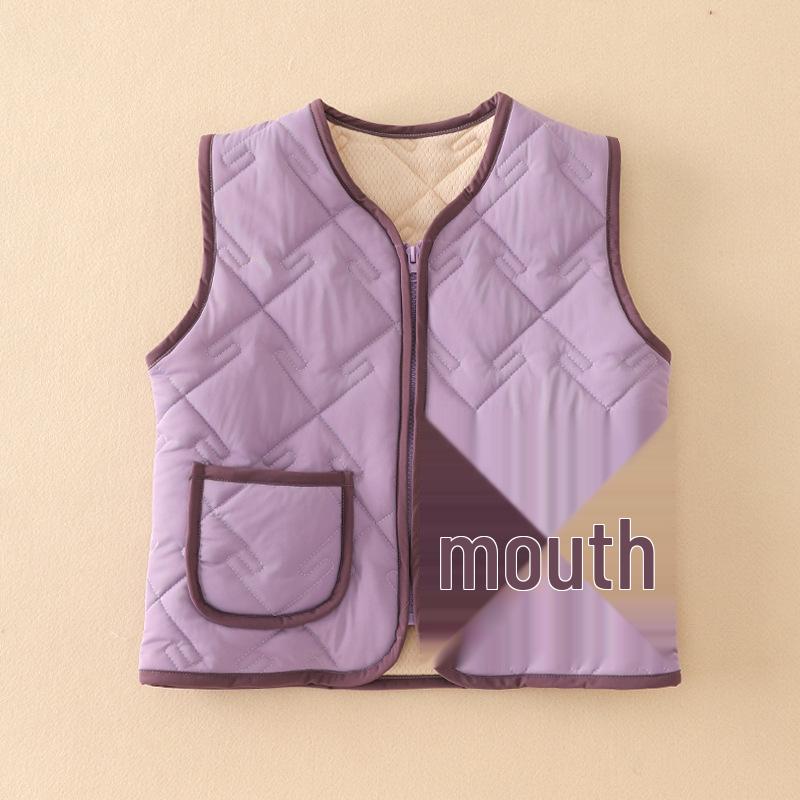 Children's Cotton Windproof Sleeveless Vest for School Uniforms and Casual Warmth, Primary and Middle School Students