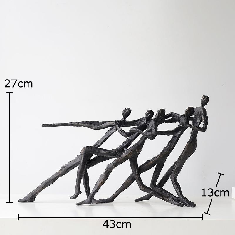 Abstract Figures Statue Desk Decoration Minimalism Athlete Character Sculpture Metal Crafts Ornaments Room Aesthetics Decor