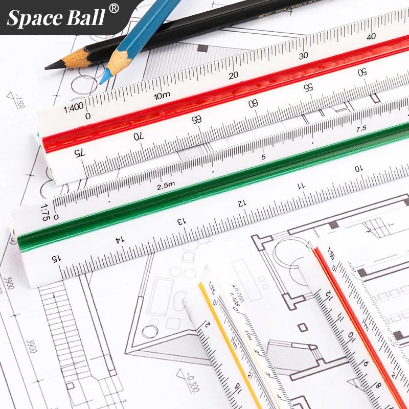 Triângulo Multifuncional 12,5/30cm Papelaria Estudante Ferramenta de Desenho Quantidade Arquiteto Tecnologia