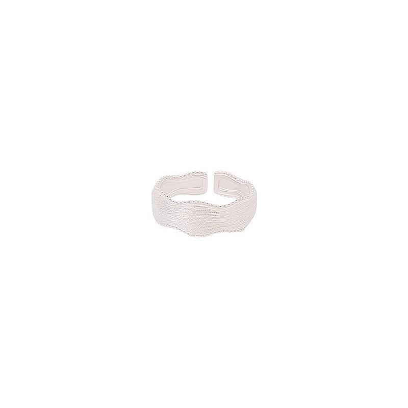 S925 Sterling Silver Brushed Bead Edge Ring for Women - Japanese & Korean Minimalist Design
