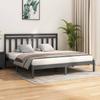 Solid Wood Bed Gray 200x200 cm