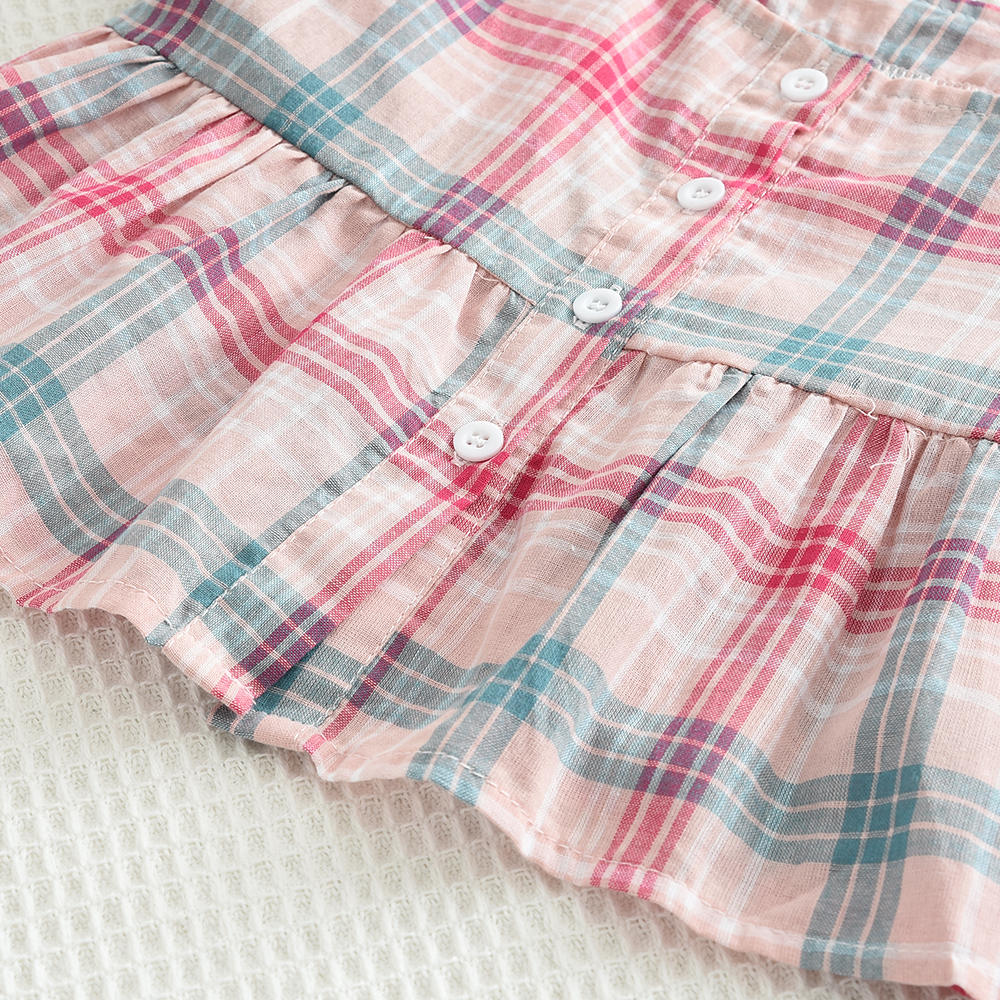 Girls Summer Fresh Sweet Casual Suit Short Sleeved Top+solid Wide Leg Pants Two-piece Set