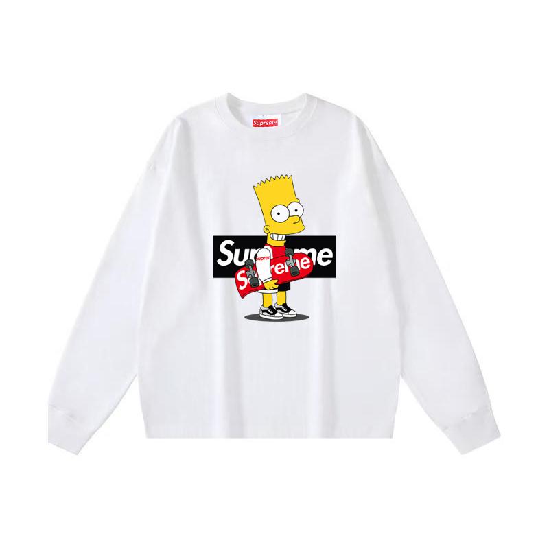 

Supreme 2025 Spring and Autumn New High Quality Cotton Comic Character Skateboard Pattern Printed Plus-size Long Sleeve T-shirt for Men and Women XXL зелений
