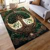 Tree of Life Celtic Design Green Carpet for Living Room Decor Suitable for use as an anti-slip for living room bedroom sofas