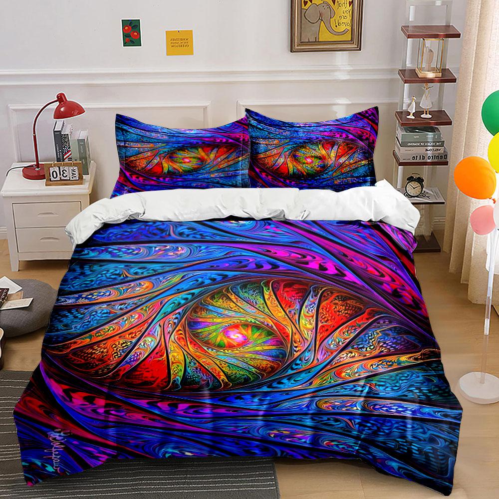 Abstract swirling eye motif. Bedding sets Duvet cover sets Duvet covers Pillowcases(1* Duvet Cover 2* Pillowcases without duvet insert)