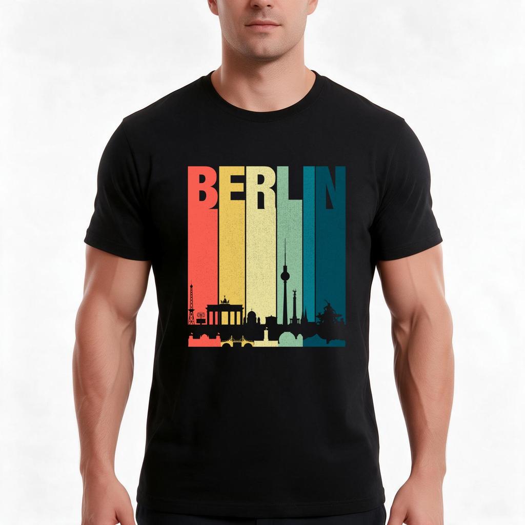 Berlin Shirt Vintage Berlin TShirt Summer Casual Cotton Tee Oversized Streetwear Tops Vintage Graphic Print 100 Cotton