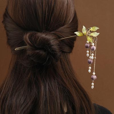 Mori muguet fleur fait main épingle à cheveux à franges femme rétro pas à pas épingle à cheveux cheongsam épingle à cheveux Hanfu décoration cheveux chignon