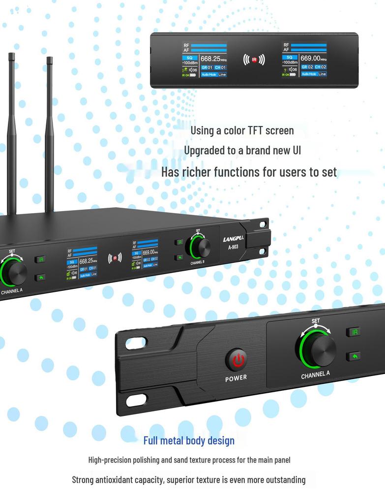 High-End Professional True Diversity Wireless Microphone for Large Outdoor Performances
