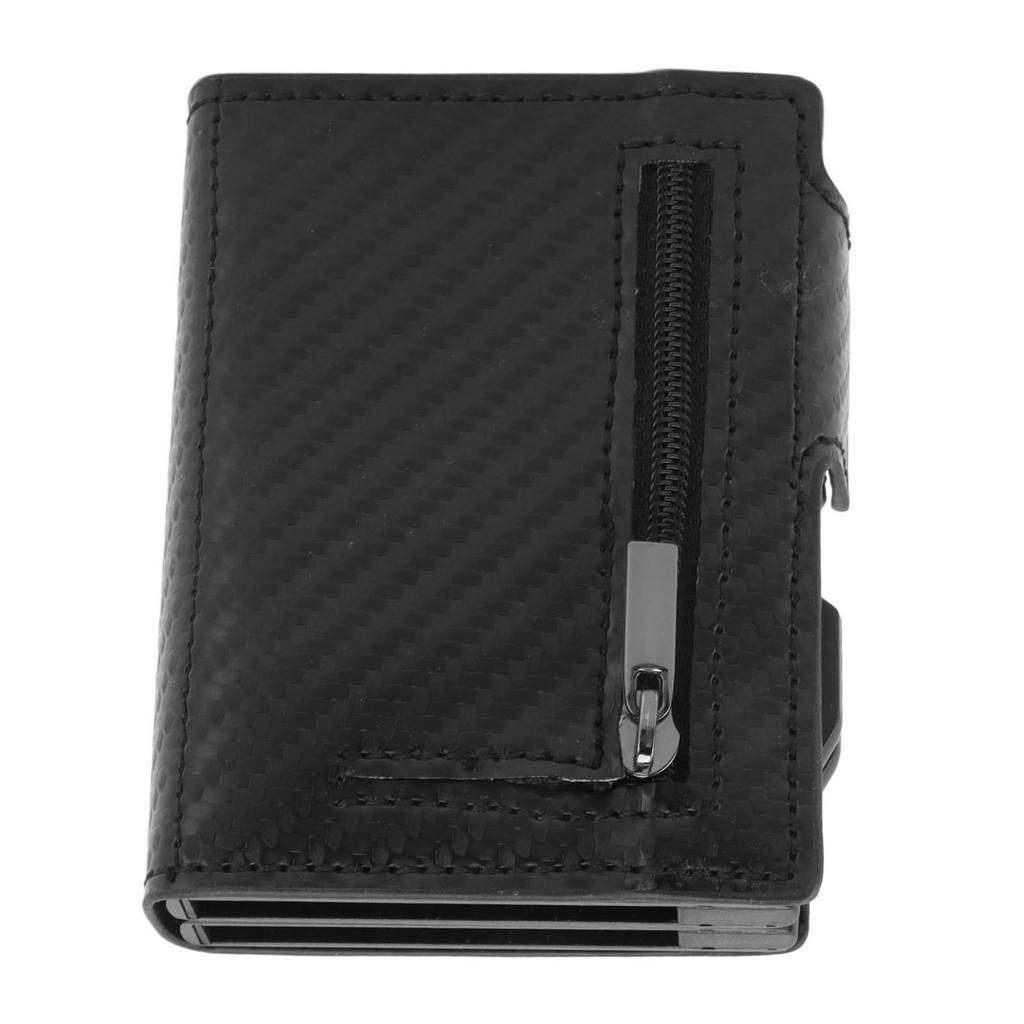 Anti Theft Wallet Aluminum Alloy PU Leather Multifunctional Slim Card Holder Bag with Slot for IOS