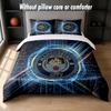 Set Biancheria da Letto Manchester City Design 1 Copripiumino + 2 Federe Morbido Traspirante Biancheria da Letto per la Casa